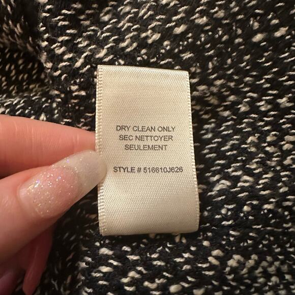 Rebecca Taylor black & cream knit zip-up jacket size 6 - Picture 9 of 12